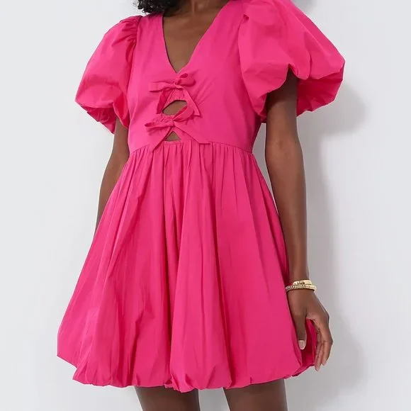 cleobella pink dress Cleobella Women's Magdalena Mini Dress, Pink, Medium, Cotton